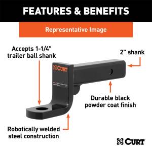 CURT - CURT Class IV Ball Mount 45310 - Image 5