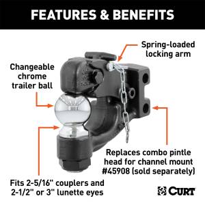 CURT - CURT Combination Ball/Pintle Hook 45922 - Image 3