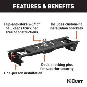 CURT - CURT Double Lock EZr Gooseneck Hitch Kit 60683 - Image 2