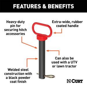 CURT - CURT Clevis Pin w/Handle And Pin 45803 - Image 2