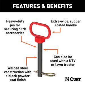 CURT - CURT Clevis Pin w/Handle And Pin 45804 - Image 2