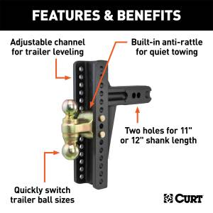 CURT - CURT Adjustable Channel Mount 45927 - Image 2