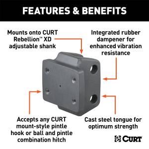 CURT - CURT Adjustable Pintle Mount 45950 - Image 3