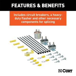 CURT - CURT 4-Way Flat To 7-Way Round RV Blade Wiring Adapter 57186 - Image 4