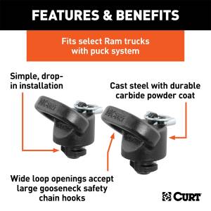 CURT - CURT Safety Chain Anchors 60698 - Image 2