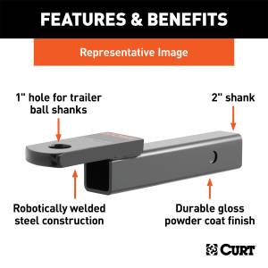 CURT - CURT Class III Ball Mount 45010 - Image 3