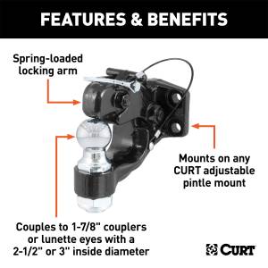 CURT - CURT Combination Ball/Pintle Hook 48180 - Image 3