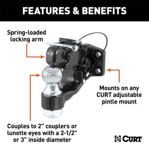 CURT - CURT Combination Ball/Pintle Hook 48190 - Image 3