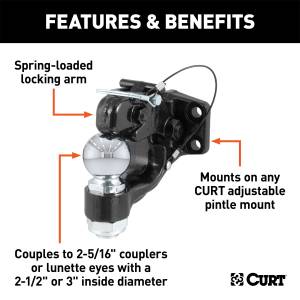 CURT - CURT Combination Ball/Pintle Hook 48200 - Image 3