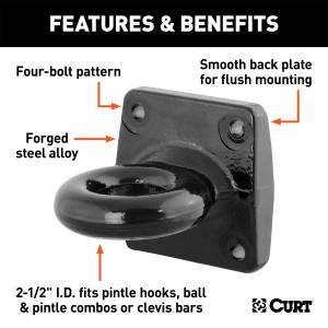 CURT - CURT Forged 4 Bolt Drawbar 48550 - Image 3