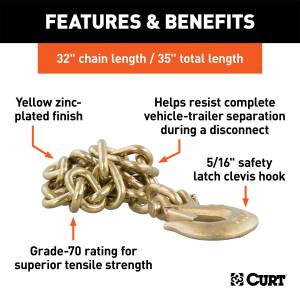 CURT - CURT Safety Chain Assembly 80304 - Image 3