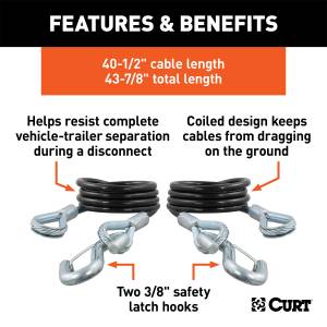 CURT - CURT Nylon Coated Safety Cable 80136 - Image 2