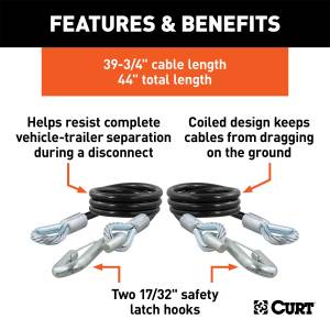 CURT - CURT Nylon Coated Safety Cable 80176 - Image 2