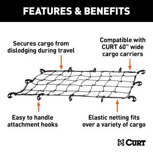 CURT - CURT Roof Mounted Cargo Rack Net 18202 - Image 2