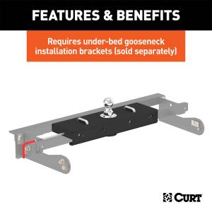 CURT - CURT Under-Bed Double Lock Gooseneck Hitch 60611 - Image 8