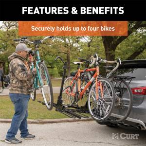 CURT - CURT Tray-Style Hitch-Mounted Bike Rack 18087 - Image 5