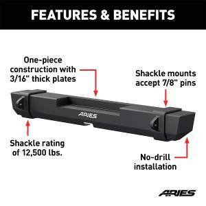 ARIES - ARIES TrailCrusher Rear Bumper 2157000 - Image 4