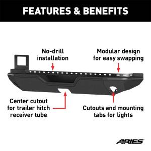 ARIES - ARIES TrailChaser Rear Bumper 2082080 - Image 4