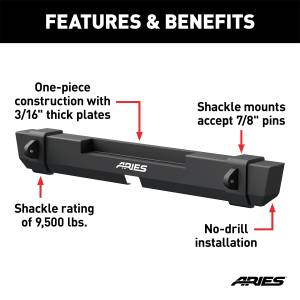 ARIES - ARIES TrailCrusher Rear Bumper 2157001 - Image 4