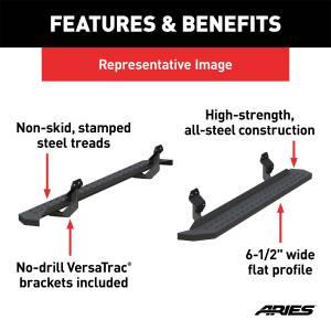 ARIES - ARIES RidgeStep Commercial Running Boards w/Mounting Brackets 2055515 - Image 5