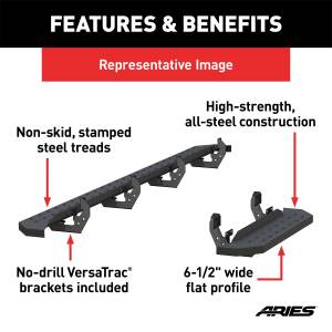 ARIES - ARIES RidgeStep Commercial Running Boards w/Mounting Brackets 2055534 - Image 5