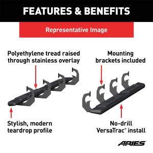 ARIES - ARIES AscentStep Running Boards w/Mounting Brackets 2558004 - Image 3