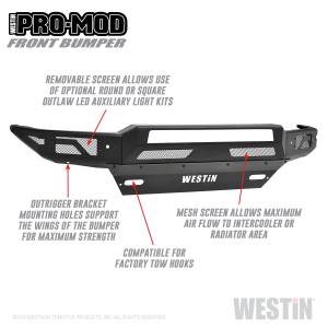 Westin - Westin Pro-Mod Front Bumper 58-41005 - Image 3