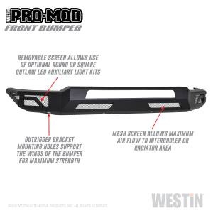 Westin - Westin Pro-Mod Front Bumper 58-41075 - Image 3