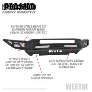 Westin - Westin Pro-Mod Front Bumper 58-41145 - Image 2