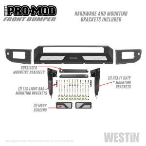 Westin - Westin Pro-Mod Front Bumper 58-41045 - Image 4