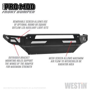 Westin - Westin Pro-Mod Front Bumper 58-41025 - Image 3