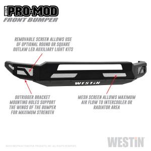 Westin - Westin Pro-Mod Front Bumper 58-41065 - Image 3