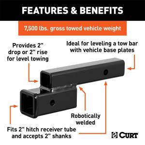 CURT - CURT Receiver Hitch Adapter 45797 - Image 3