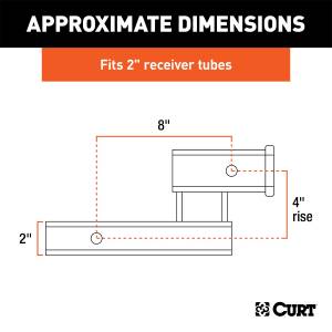 CURT - CURT Receiver Hitch Adapter 45798 - Image 2