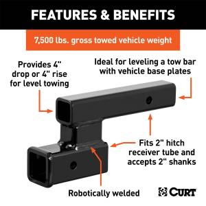 CURT - CURT Receiver Hitch Adapter 45798 - Image 3