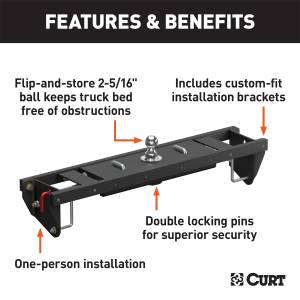 CURT - CURT Double Lock EZr Gooseneck Hitch Kit 60687 - Image 2