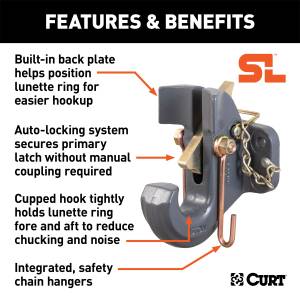 CURT - CURT SecureLatch Pintle Hook 48505 - Image 2