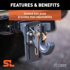 CURT - CURT SecureLatch Adjustable Pintle Mount 48543 - Image 3