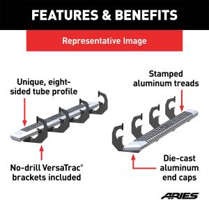 ARIES - ARIES AdvantEDGE Side Bars w/Mounting Brackets 2555053 - Image 3