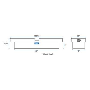 UWS - UWS 72 in. Gull Wing Crossover Truck Tool Box EC10071 - Image 10