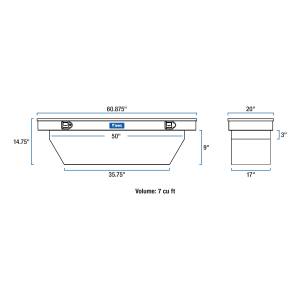 UWS - UWS 60 in. Angled Crossover Truck Tool Box EC10182 - Image 9