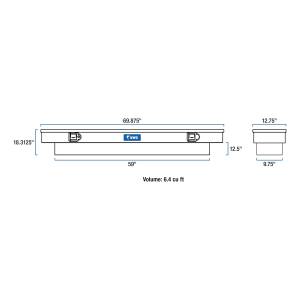 UWS - UWS Slim Line Series Single Lid Crossover Tool Box TBSD-69-SL-BLK - Image 9