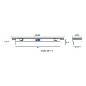 UWS - UWS Slim Line Series Single Lid Crossover Tool Box TBSD-69-SL-LP - Image 8