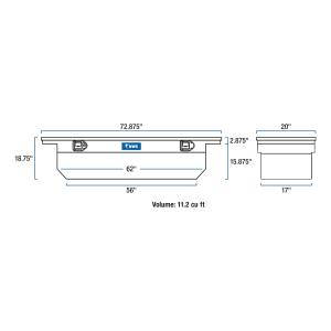 UWS - UWS 72 in. Single Lid Low Profile Crossover Tool Box TBSD-72-A-LP-B - Image 8