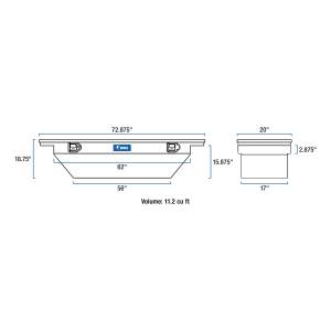 UWS - UWS 72 in. Single Lid Low Profile Crossover Tool Box TBSD-72-A-LP-B - Image 9