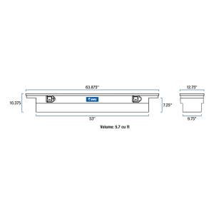 UWS - UWS Slim-Line Crossover Truck Tool Box with Low Profile TBS-63-SL-LP - Image 8