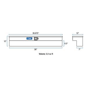 UWS - UWS Side Mount Series Single Lid Tool Box TBSM-36-BLK - Image 3