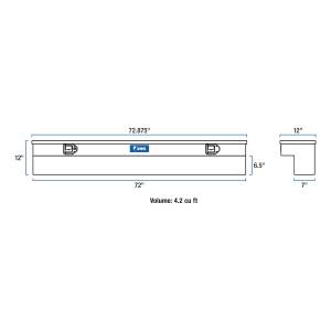 UWS - UWS Side Mount Series Single Lid Tool Box TBSM-72-BLK - Image 7