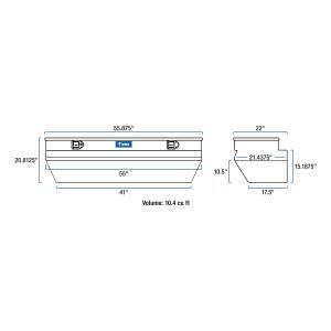 UWS - UWS 55 in. Wedge Notched Truck Tool Box EC20311 - Image 8