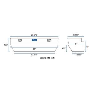 UWS - UWS 62 in. Wedge Notched Truck Tool Box EC20371 - Image 7